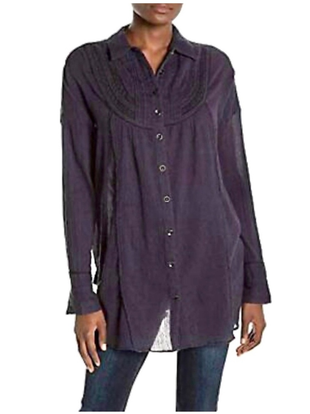 We The Free Amore Amore Blouse Midnight Navy S